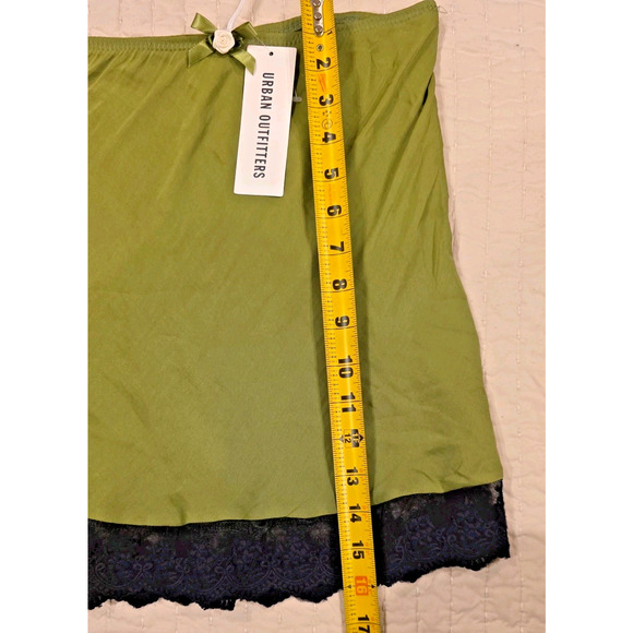 Urban Outfitters Out From Under Green Juliette Lace Trim Mini Skirt Small NWT - Picture 6 of 9